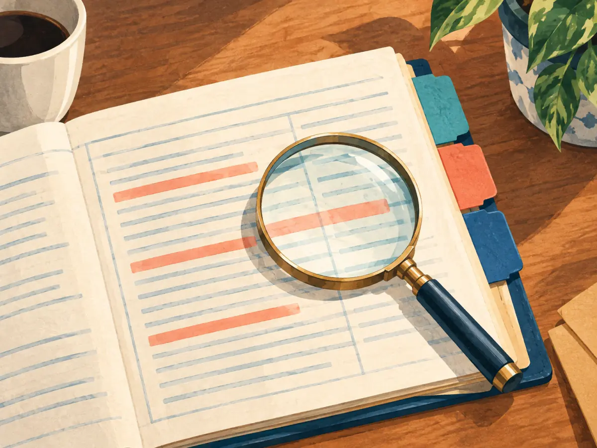 An evidence table with three distinct evidence tabs.
