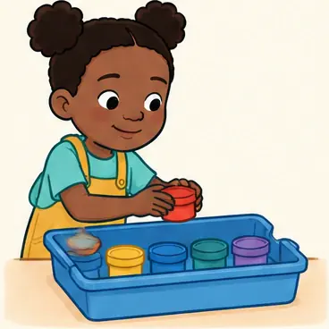 paint in the tray
